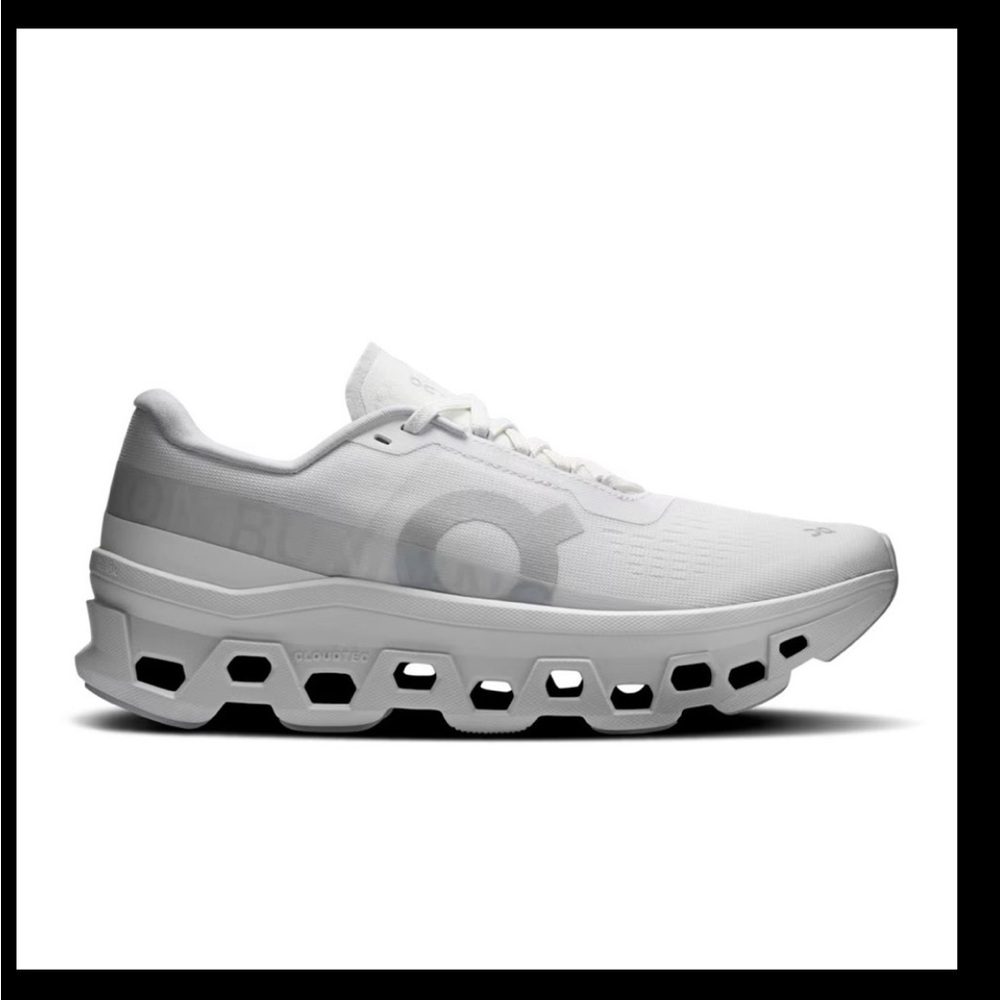 On Running Cloudmonster 1 Cloud Sneakers in White and Gray